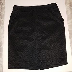 Ann Taylor Loft Petites Black Skirt